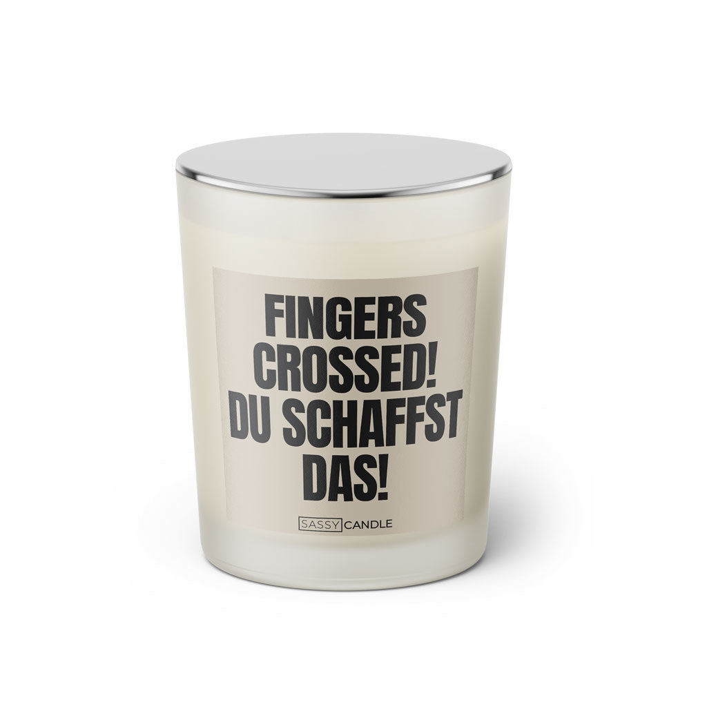Duftkerze mit Spruch | Fingers crossed! Du schaffst das!