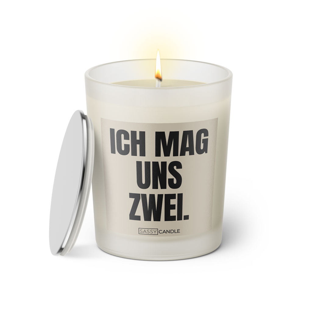 Duftkerze mit Spruch | Ich mag uns zwei.