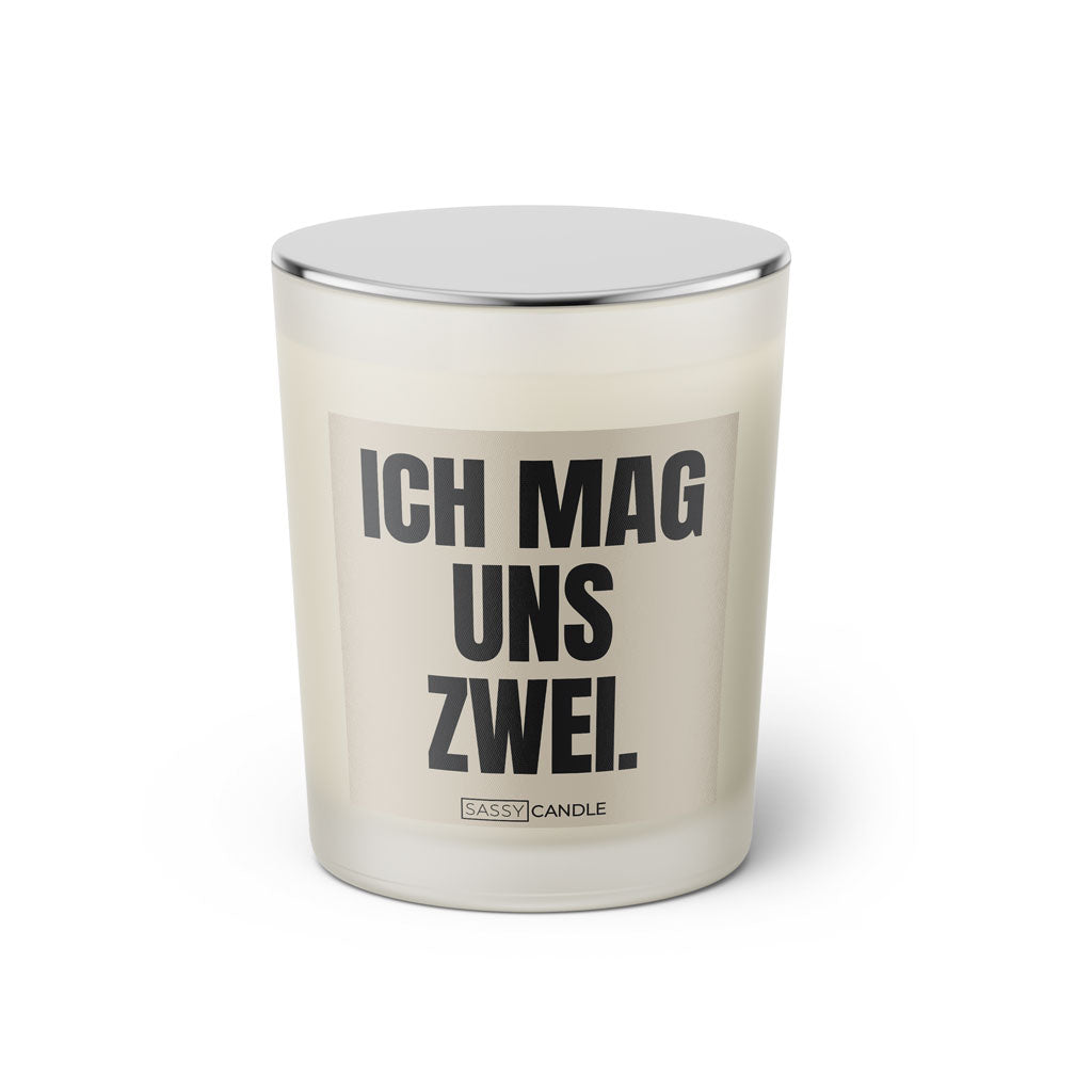 Duftkerze mit Spruch | Ich mag uns zwei.