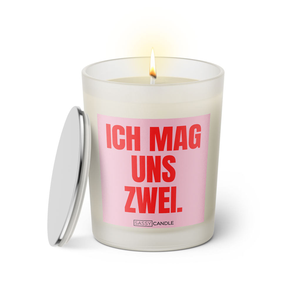 Duftkerze mit Spruch | Ich mag uns zwei.
