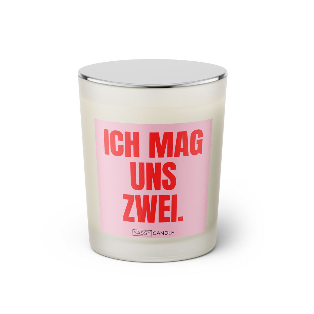 Duftkerze mit Spruch | Ich mag uns zwei.