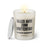 Duftkerze mit witzigem Spruch: Alles Gute zum Muttertag! Von deinem Lieblingskind. Farbe beige und schwarz mit silbernem Deckel von Sassy Candle.