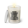 Duftkerze mit witzigen Spruch: Beste Freundinnen beruhigen sich nicht. Sie regen sich zusammen auf! Farbe beige und schwarz von Sassy Candle.