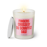 Duftkerze mit Spruch | Fingers crossed! Du schaffst das!