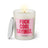 Duftkerze mit witzigem Spruch: Fuck, cool sayings. Farbe rosa und pinke Schrift. Kerzenglas mit silbernem geschlossenem Deckel von SassyCandle.