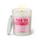Duftkerze mit witzigem Spruch: Fuck the patriachy. Farbe rosa und pinke Schrift. Kerzenglas mit silbernem Deckel von SassyCandle.