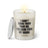 Duftkerze mit Spruch: I didn't come from your rib. You came from my vagina. Farbe beige und schwarz von Sassy Candle.
