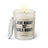 Duftkerze mit witzigem Spruch: Jede Nacht ist Girls Night. Farbe beige und schwarze Schrift. Kerzenglas mit silbernem Deckel von SassyCandle.