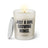 Duftkerze mit witzigen Spruch: Just a Girl growing wings. Farbe beige und schwarz von Sassy Candle.