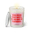 Duftkerze mit witzigem Spruch: Mein Freund hasst Kerzen die hier war ein Kompromiss. Farbe rosa und pink mit silbernem Deckel von Sassy Candle.