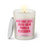Duftkerze mit witzigem Spruch: Wer das liest muss beim pinkeln klatschen. Farbe rosa und pinke Schrift. Kerzenglas mit silbernem Deckel von SassyCandle.