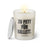Duftkerze mit Spruch: Zu fett für Ballett. Farbe beige und schwarz von Sassy Candle.